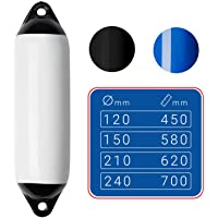 SEILFLECHTER - Defensa larga inflable | Para proteger su barco con seguridad en blanco- Ø 150 mm- 580 mm